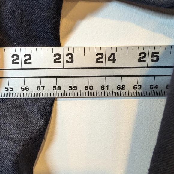 Hyde Park for Moores Dark  Navy Two Button Blazer Men 46 Long Tall Gold Detail - Picture 9 of 13